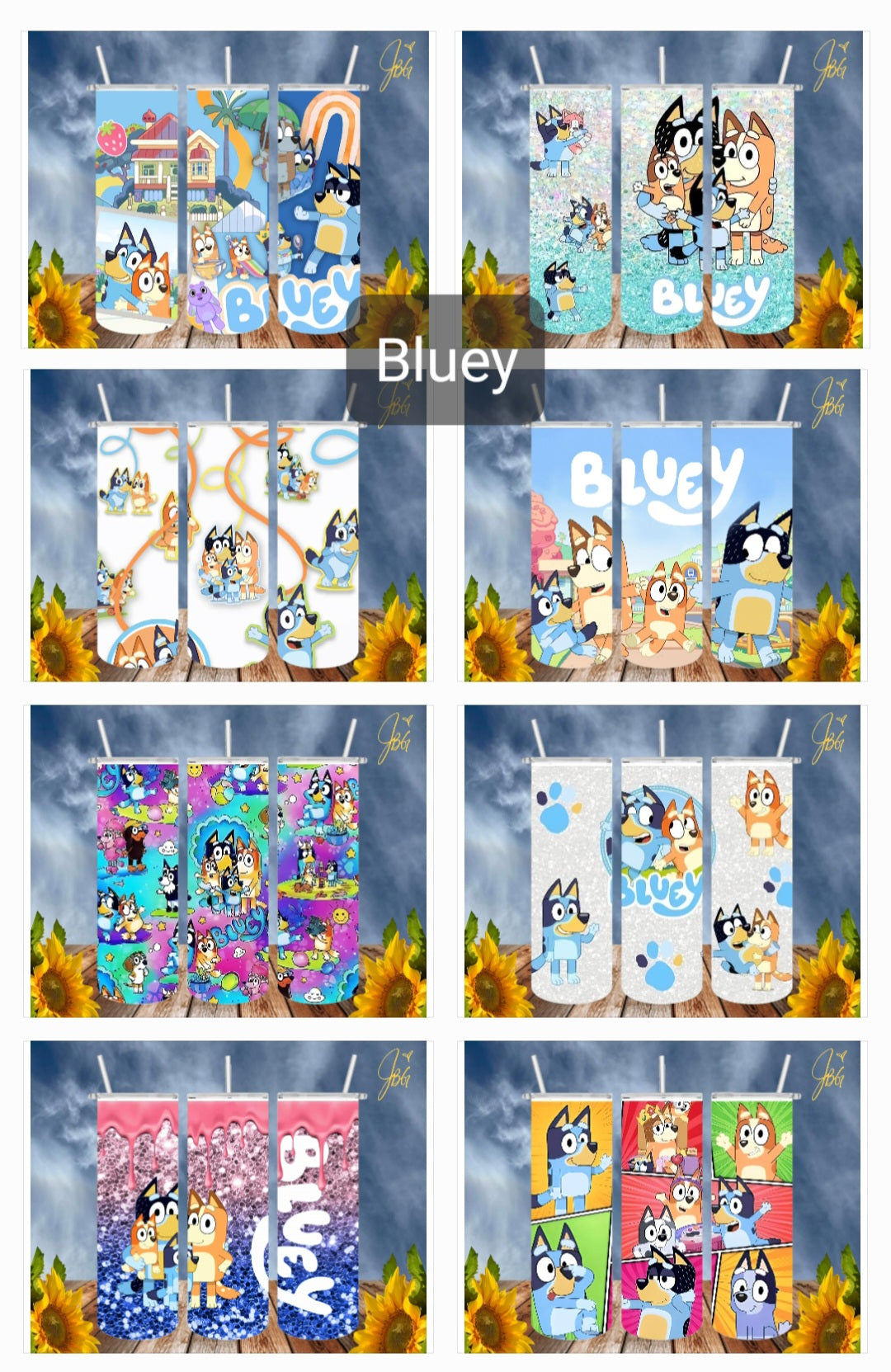 Bluey Glass Can, Bluey Cup, Bluey Tumbler, Bingo Cup, Bluey PNG, Bluey