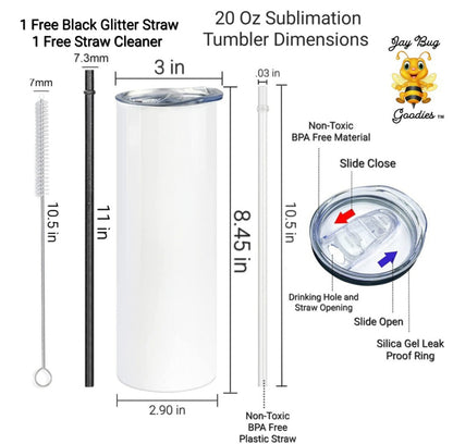 SNOWMAN 20 Oz Tumbler with 1 Lid, 2 Straws and 1 Straw Cleaner. FREE SHIPPING. Stainless Steel. Sublimation Tumbler Cup.