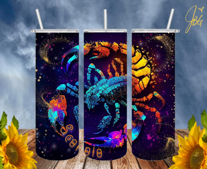 NEON COLORFUL 20 Oz Tumblers with 2 Straws, 1 Lid and Straw Cleaner. FREE SHIPPING. Stainless Steel. Sublimation Tumbler Cup.