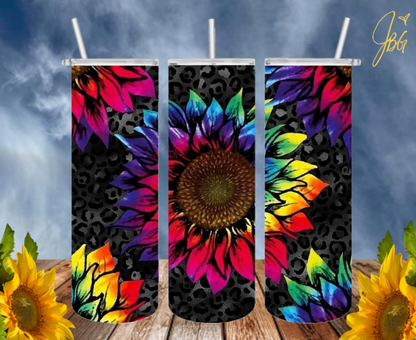 NEON COLORFUL 20 Oz Tumblers with 2 Straws, 1 Lid and Straw Cleaner. FREE SHIPPING. Stainless Steel. Sublimation Tumbler Cup.