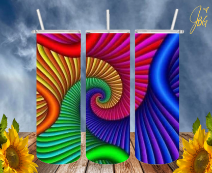 NEON COLORFUL 20 Oz Tumblers with 2 Straws, 1 Lid and Straw Cleaner. FREE SHIPPING. Stainless Steel. Sublimation Tumbler Cup.