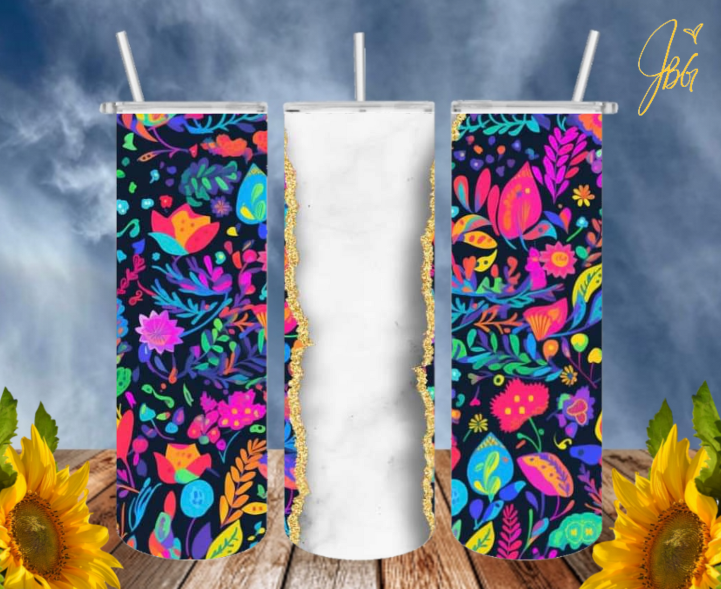 NEON COLORFUL 20 Oz Tumblers with 2 Straws, 1 Lid and Straw Cleaner. FREE SHIPPING. Stainless Steel. Sublimation Tumbler Cup.