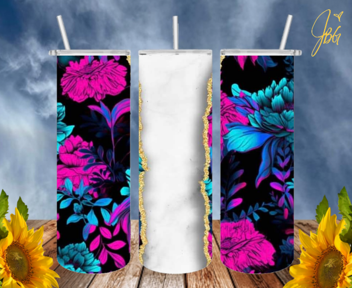 NEON COLORFUL 20 Oz Tumblers with 2 Straws, 1 Lid and Straw Cleaner. FREE SHIPPING. Stainless Steel. Sublimation Tumbler Cup.