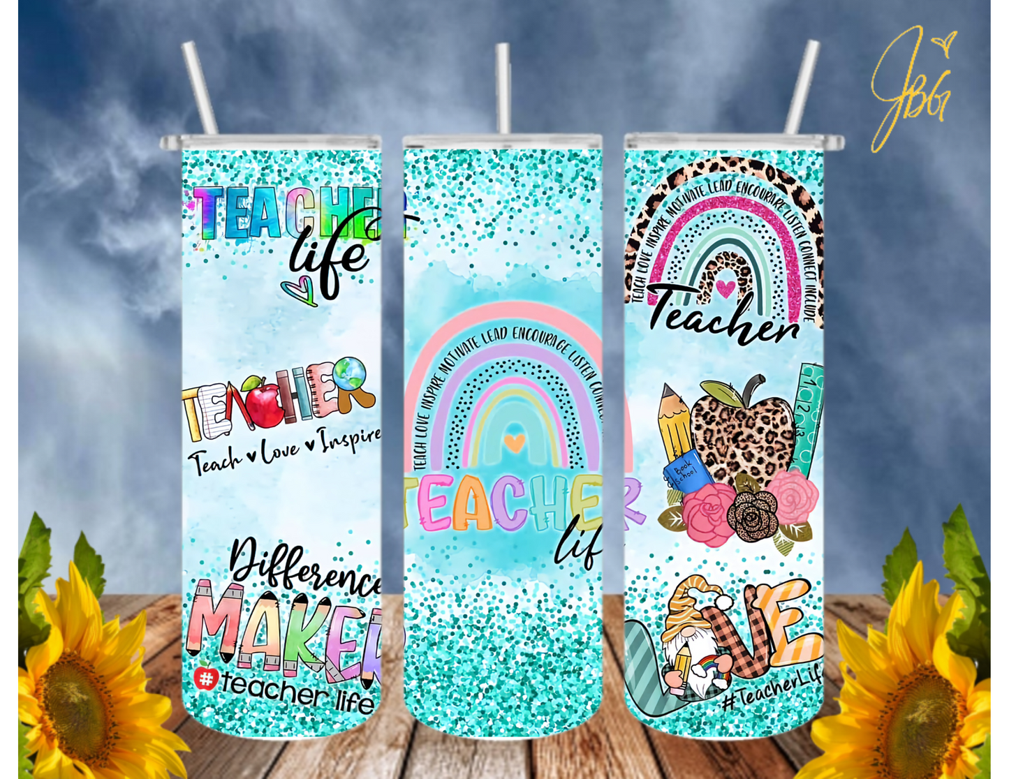 DAILY AFFIRMATIONS 20 Oz Tumbler with 1 Lid, 2 Straws and 1 Straw Cleaner. FREE SHIPPING. Stainless Steel. Sublimation Tumbler Cup.