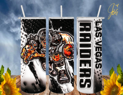 NFL 3D PUFFY 20 Oz Tumbler with 1 Lid, 2 Straws and 1 Straw Cleaner. FREE SHIPPING. Stainless Steel. Sublimation Tumbler Cup.