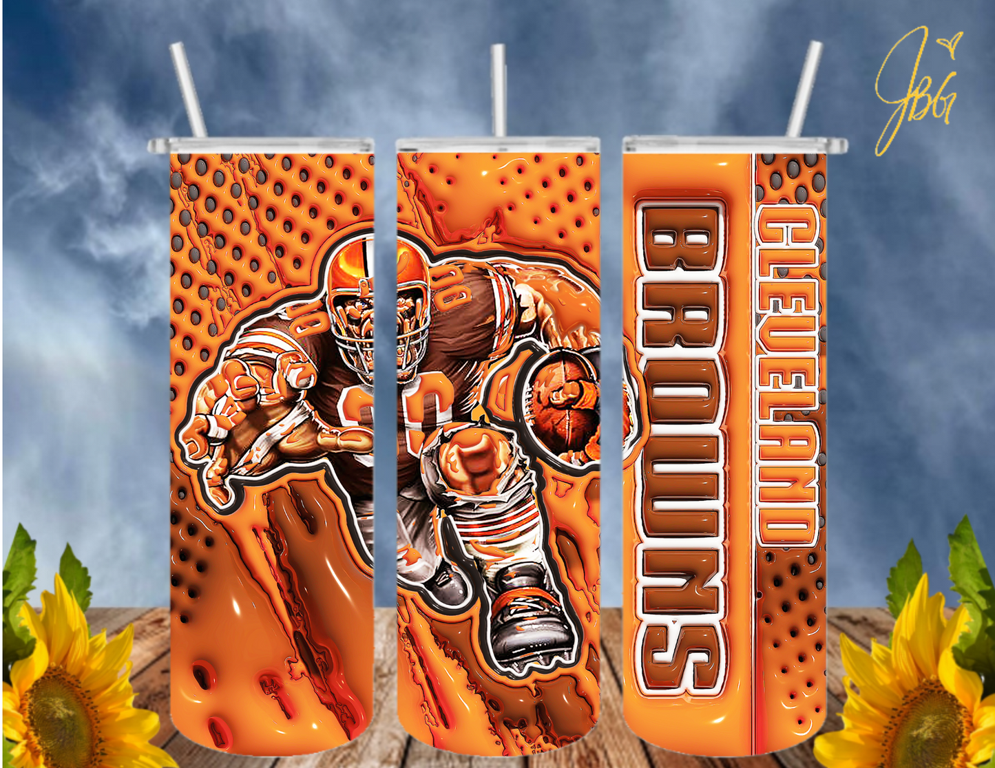 NFL 3D PUFFY 20 Oz Tumbler with 1 Lid, 2 Straws and 1 Straw Cleaner. FREE SHIPPING. Stainless Steel. Sublimation Tumbler Cup.