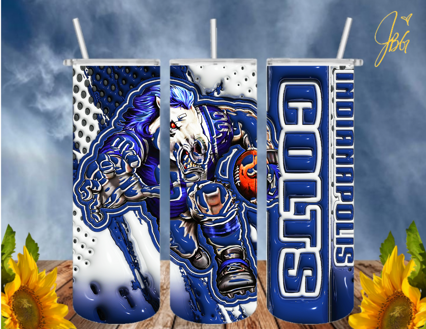 NFL 3D PUFFY 20 Oz Tumbler with 1 Lid, 2 Straws and 1 Straw Cleaner. FREE SHIPPING. Stainless Steel. Sublimation Tumbler Cup.