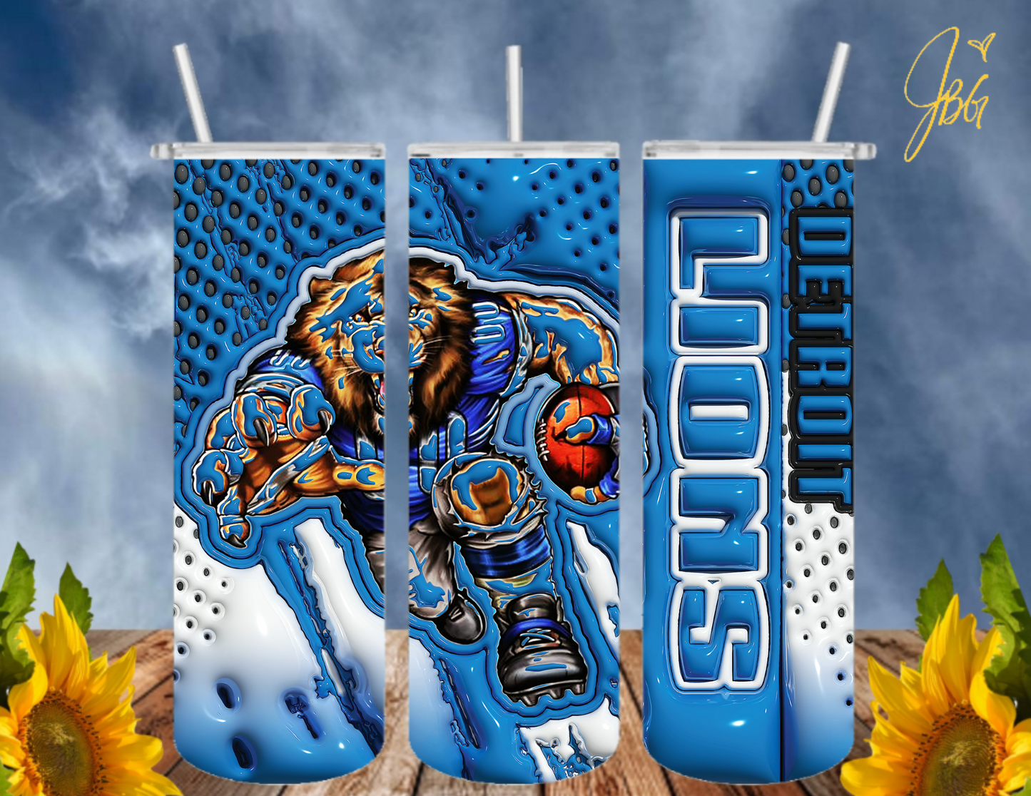 NFL 3D PUFFY 20 Oz Tumbler with 1 Lid, 2 Straws and 1 Straw Cleaner. FREE SHIPPING. Stainless Steel. Sublimation Tumbler Cup.