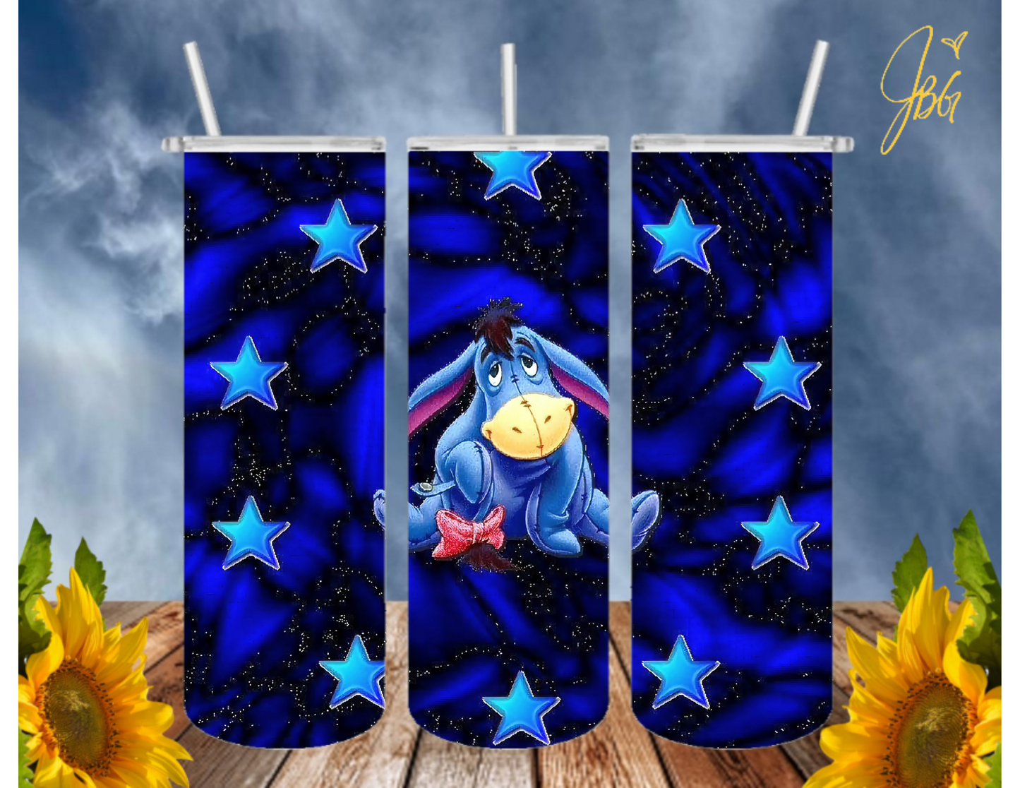 WINNIE THE POOH 20 Oz Tumbler with 1 Lid, 2 Straws and 1 Straw Cleaner. FREE SHIPPING. Stainless Steel. Sublimation Tumbler Cup.