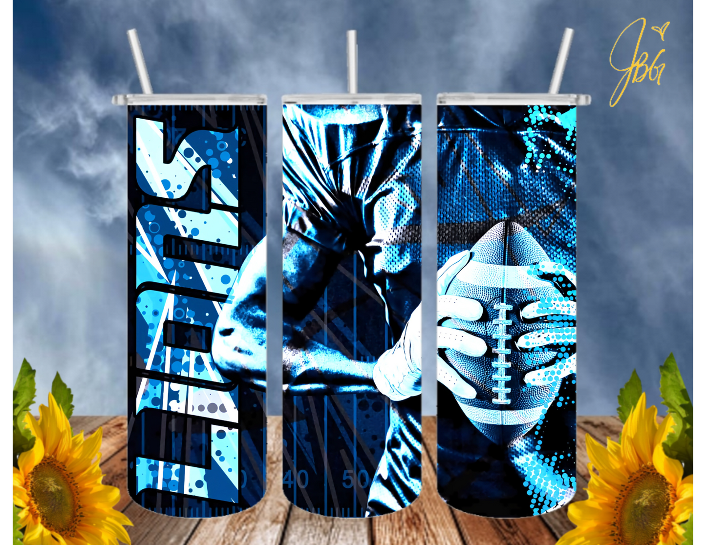 LIONS NFL 20 Oz Tumbler with 1 Lid, 2 Straws and 1 Straw Cleaner. FREE SHIPPING. Stainless Steel. Sublimation Tumbler Cup.