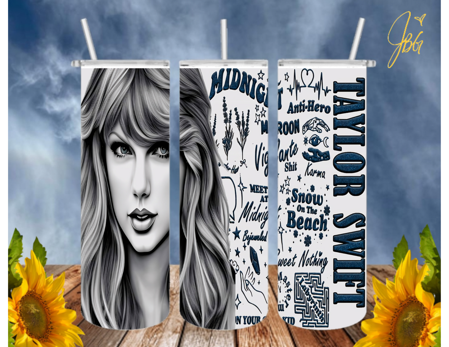 TAYLOR SWIFT 20 Oz Tumbler with 1 Lid, 2 Straws and 1 Straw Cleaner. FREE SHIPPING. Stainless Steel. Sublimation Tumbler Cup.