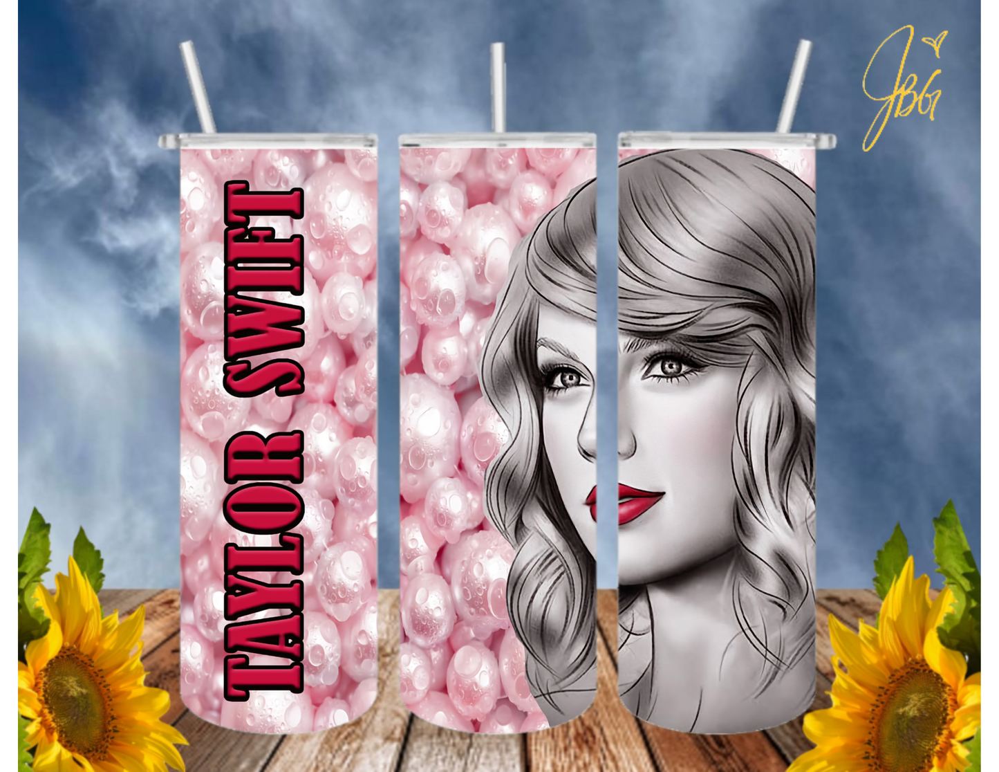 TAYLOR SWIFT 20 Oz Tumbler with 1 Lid, 2 Straws and 1 Straw Cleaner. FREE SHIPPING. Stainless Steel. Sublimation Tumbler Cup.