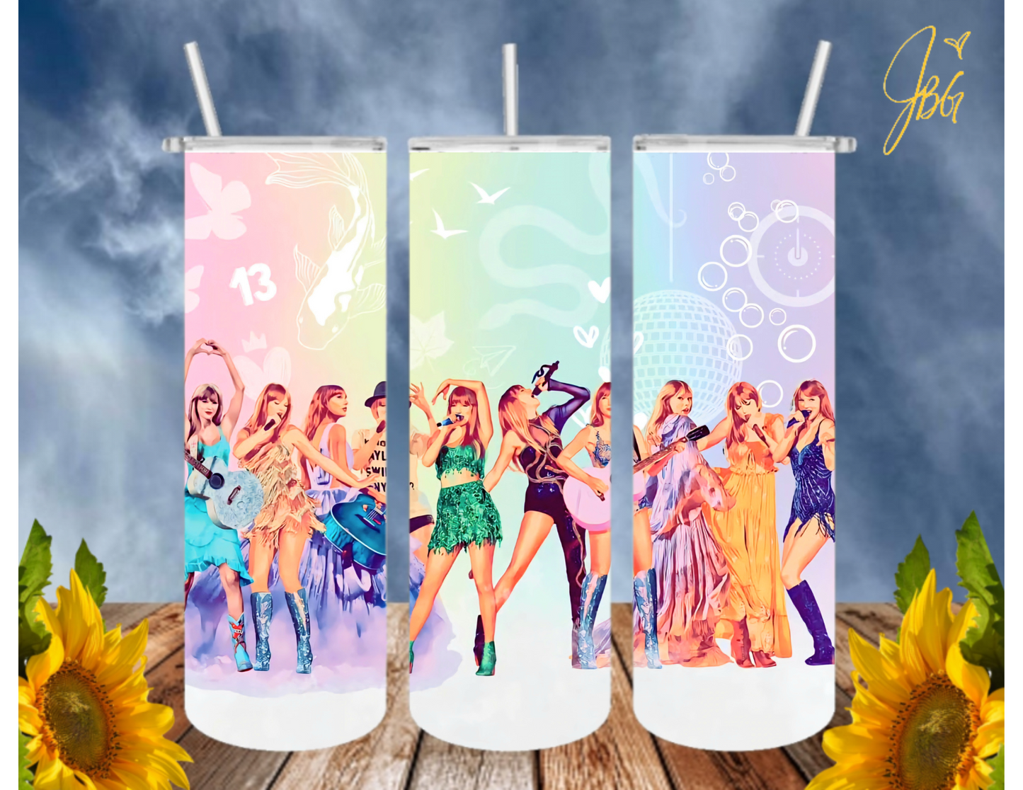 TAYLOR SWIFT 20 Oz Tumbler with 1 Lid, 2 Straws and 1 Straw Cleaner. FREE SHIPPING. Stainless Steel. Sublimation Tumbler Cup.