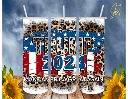 TRUMP 20 Oz Tumbler with 1 Lid, 2 Straws and 1 Straw Cleaner. FREE SHIPPING. Stainless Steel. Sublimation Tumbler Cup.