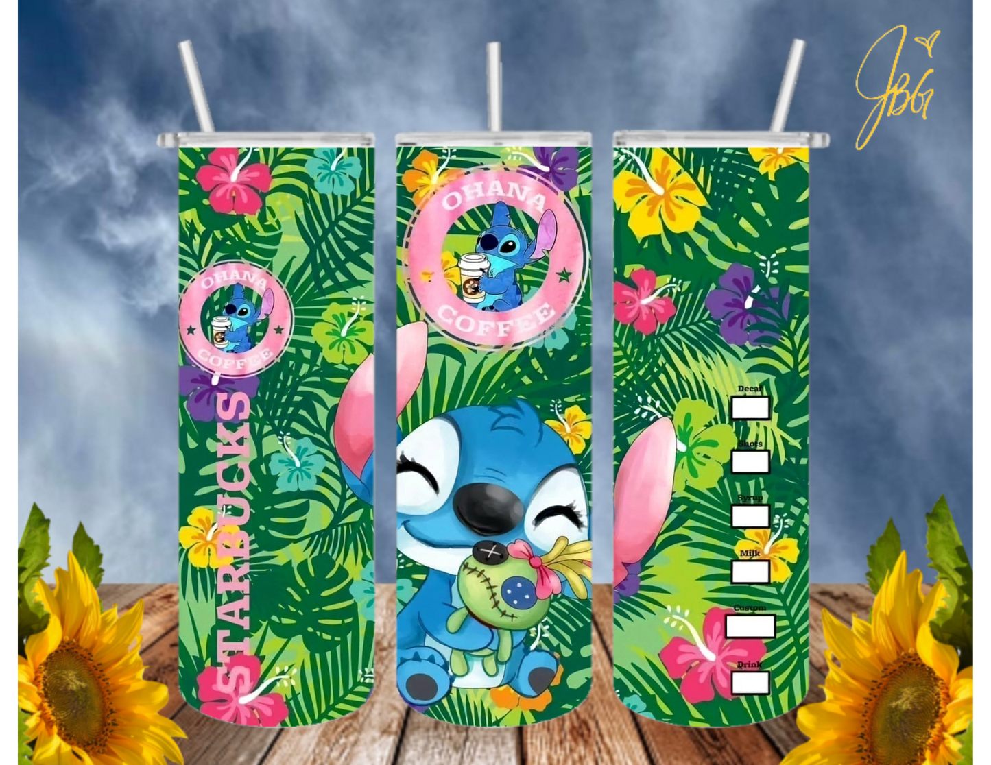 LILO & STITCH 20 Oz Tumbler with 2 Straws, 1 Lid and Straw Cleaner. FREE SHIPPING. Stainless Steel, Sublimation Tumbler Cup.