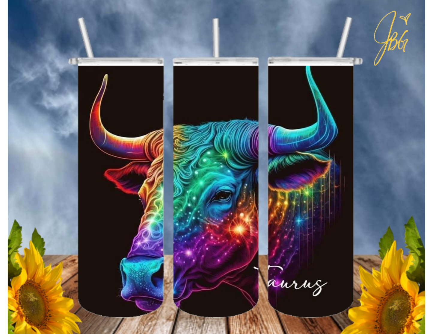 ZODIAC SIGNS 20 Oz Tumbler with 1 Lid, 2 Straws and 1 Straw Cleaner. FREE SHIPPING. Stainless Steel. Sublimation Tumbler Cup.