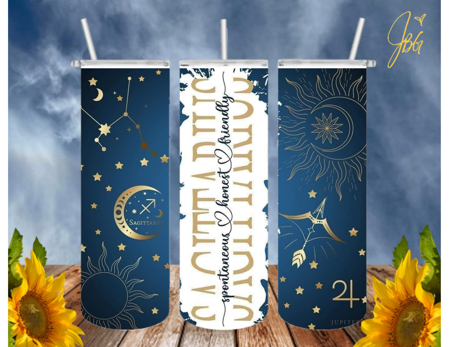 ZODIAC SIGNS 20 Oz Tumbler with 1 Lid, 2 Straws and 1 Straw Cleaner. FREE SHIPPING. Stainless Steel. Sublimation Tumbler Cup.