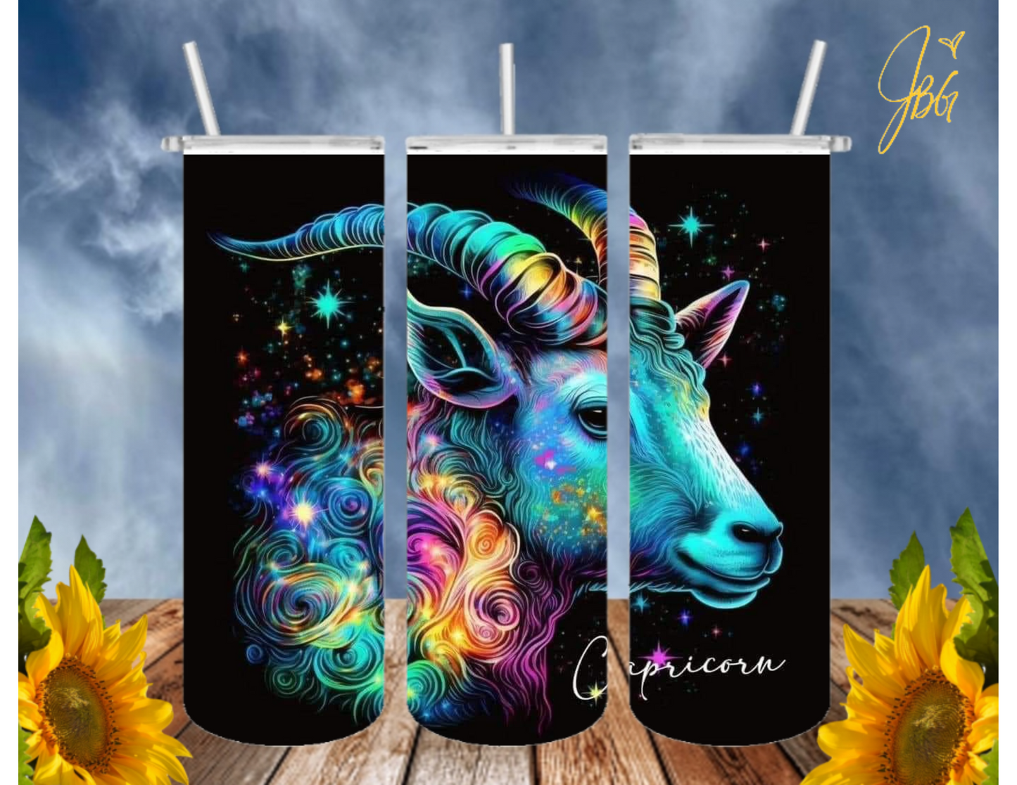 ZODIAC SIGNS 20 Oz Tumbler with 1 Lid, 2 Straws and 1 Straw Cleaner. FREE SHIPPING. Stainless Steel. Sublimation Tumbler Cup.