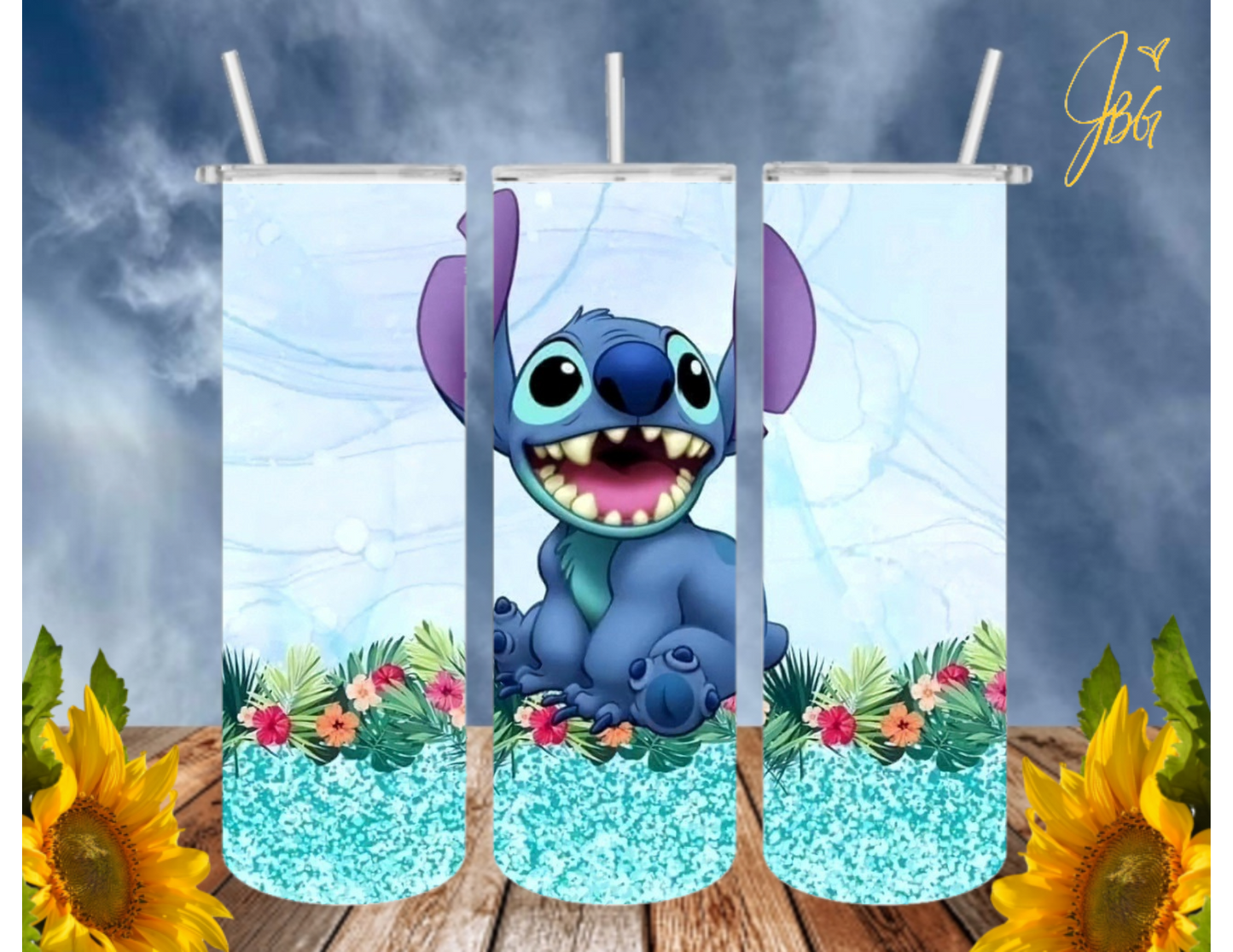 LILO & STITCH 20 Oz Tumbler with 2 Straws, 1 Lid and Straw Cleaner. FREE SHIPPING. Stainless Steel, Sublimation Tumbler Cup.