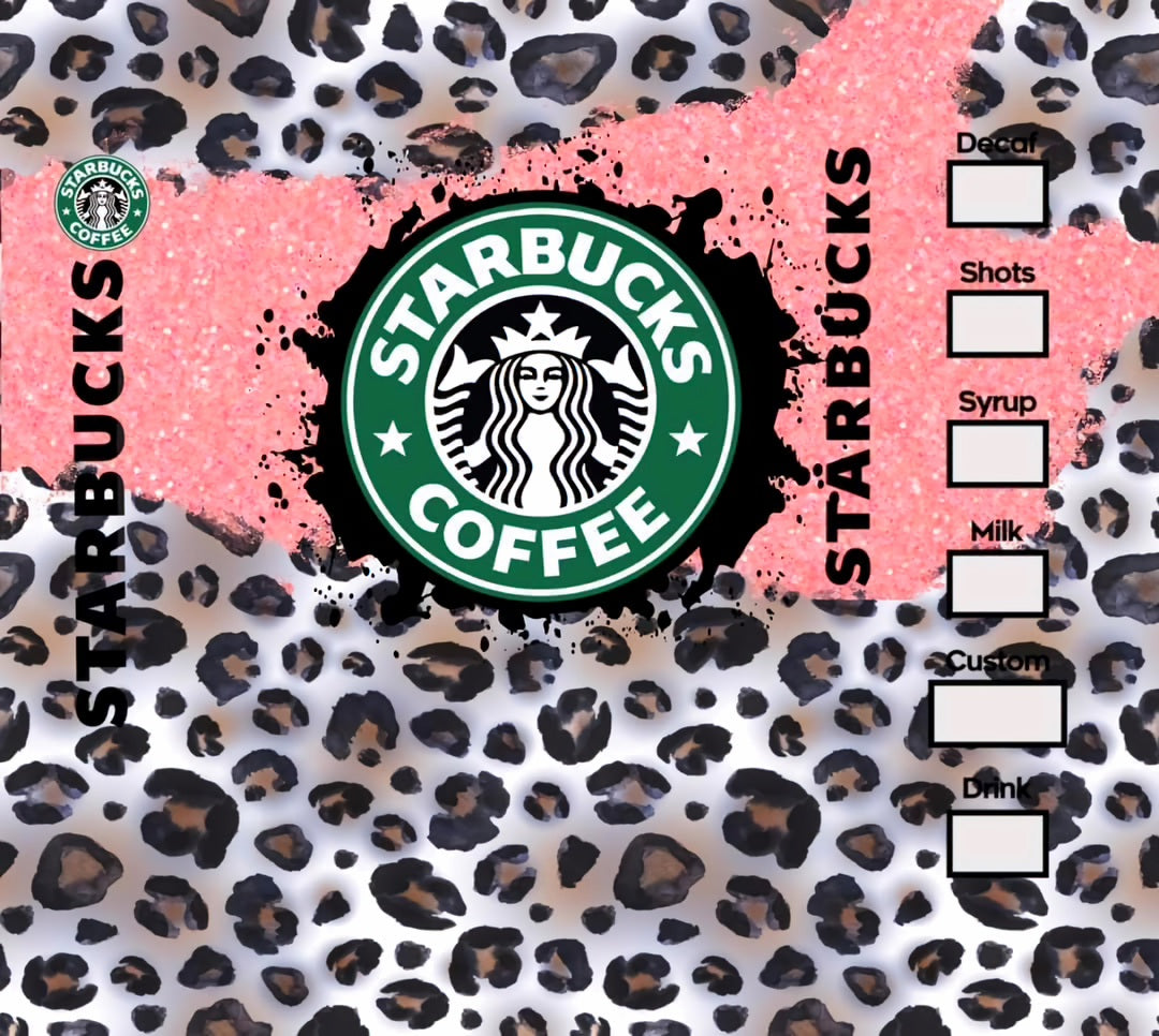 Starbucks Cheetah Print Tumbler, Stainless Steel Tumbler, Gifts