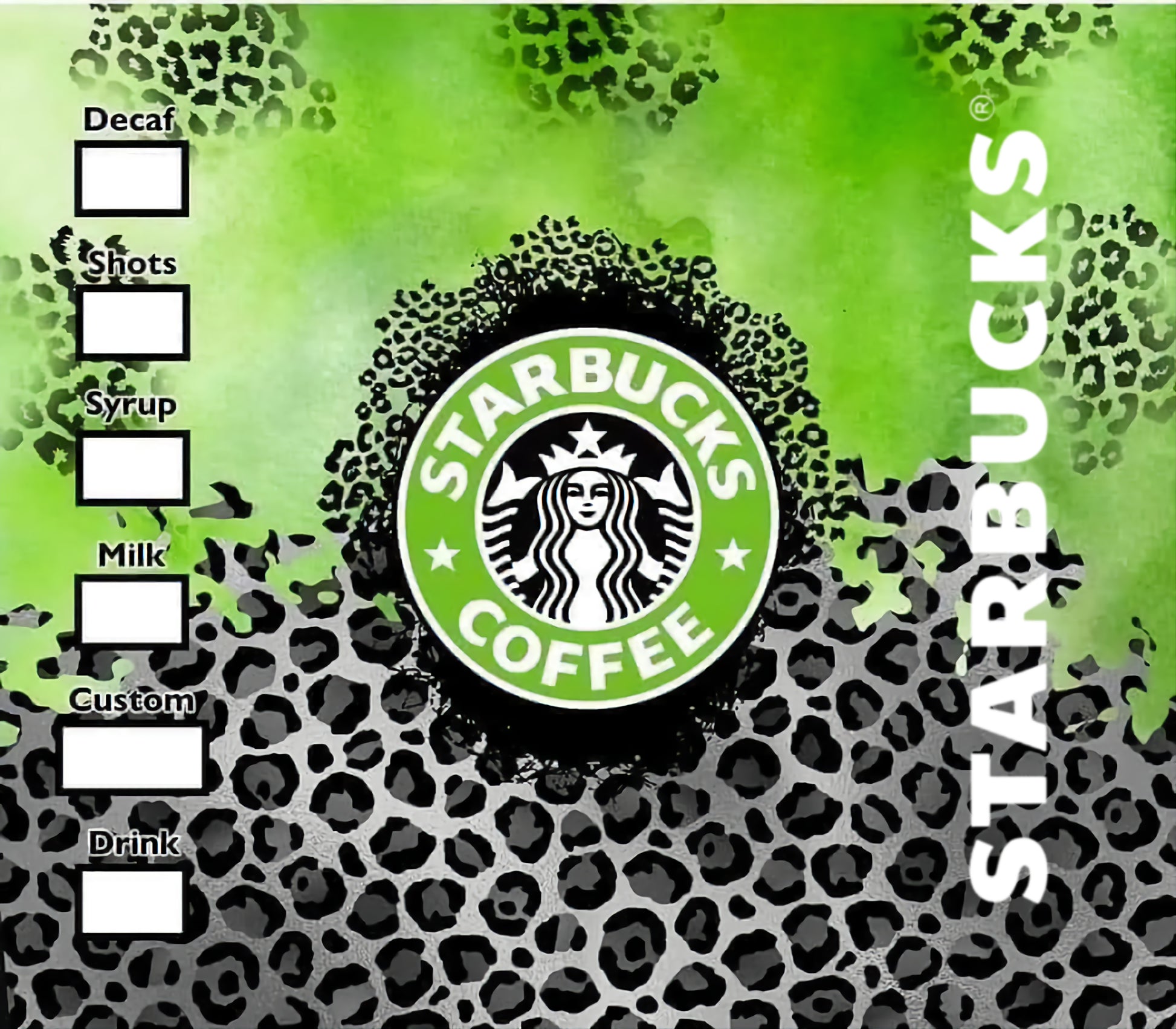 Starbucks Cheetah Print Tumbler, Stainless Steel Tumbler, Gifts
