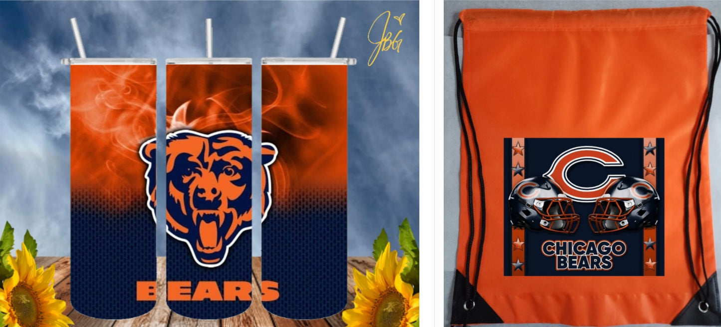 NFL Bundle Deal Pack.. FREE SHIPPING. 20 Oz Sublimation Tumbler with Straw and Lid + Drawstring Bags and Save. 1 Tumbler + 1 Drawstring Bag = Bundle Deal