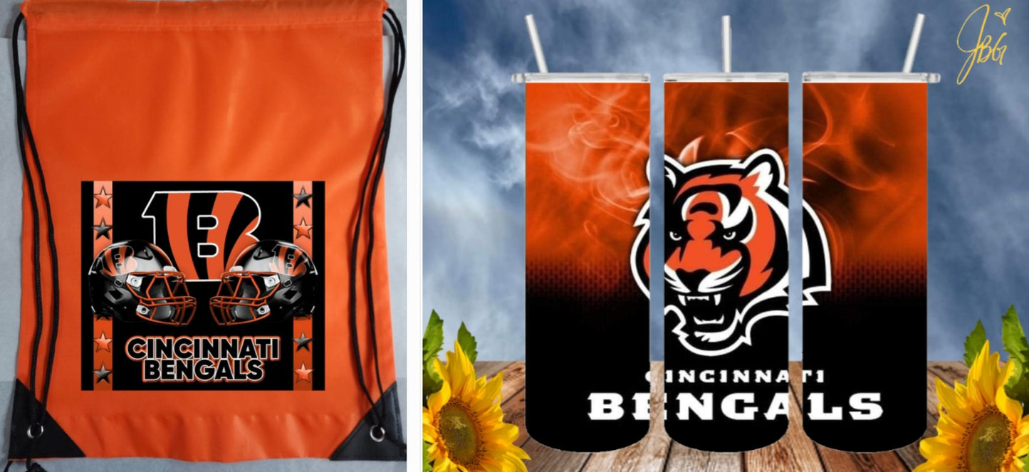 NFL Bundle Deal Pack.. FREE SHIPPING. 20 Oz Sublimation Tumbler with Straw and Lid + Drawstring Bags and Save. 1 Tumbler + 1 Drawstring Bag = Bundle Deal