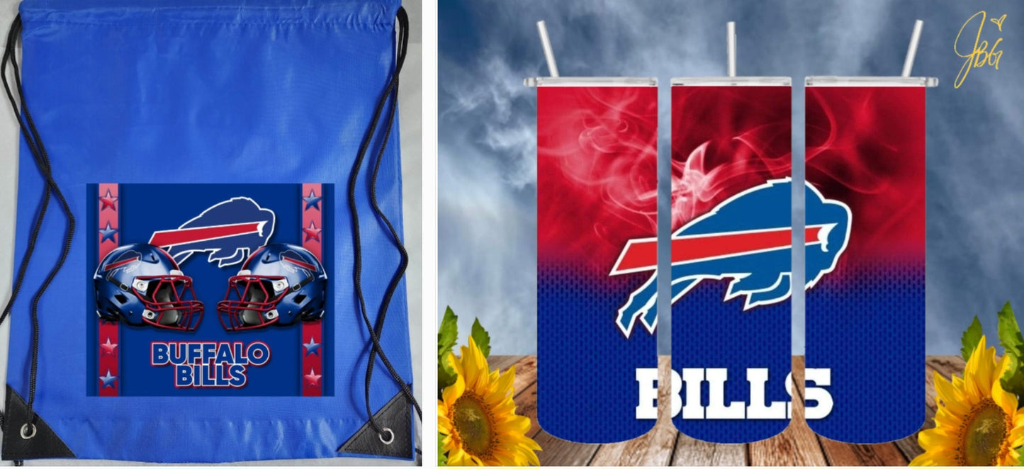 NFL Bundle Deal Pack.. FREE SHIPPING. 20 Oz Sublimation Tumbler with Straw and Lid + Drawstring Bags and Save. 1 Tumbler + 1 Drawstring Bag = Bundle Deal