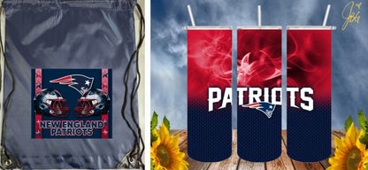 NFL Bundle Deal Pack.. FREE SHIPPING. 20 Oz Sublimation Tumbler with Straw and Lid + Drawstring Bags and Save. 1 Tumbler + 1 Drawstring Bag = Bundle Deal